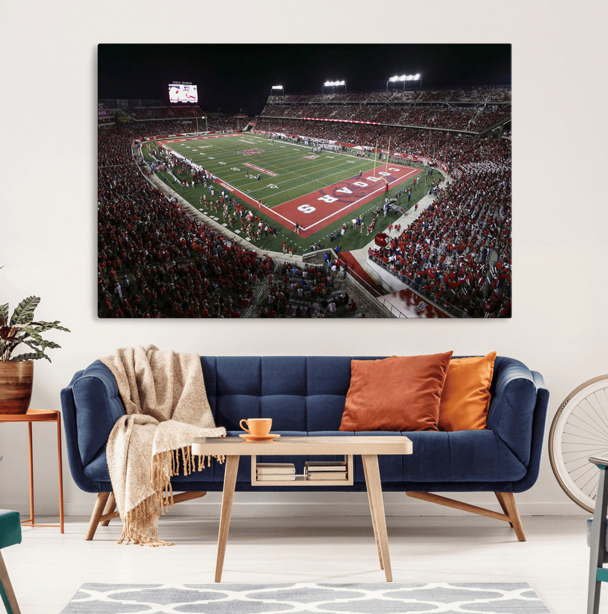 Houston Cougars Football Team Print - Houston TDECU Stadium