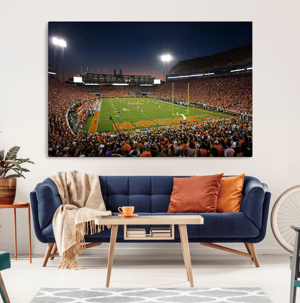 Clemson University Tigers Art Print, Football Team Print -