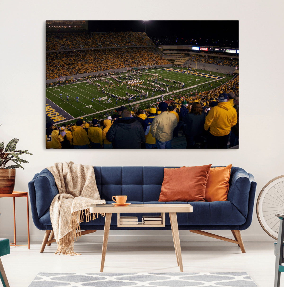 West Virginia Uni Mountaineers Football Team Print - Milan