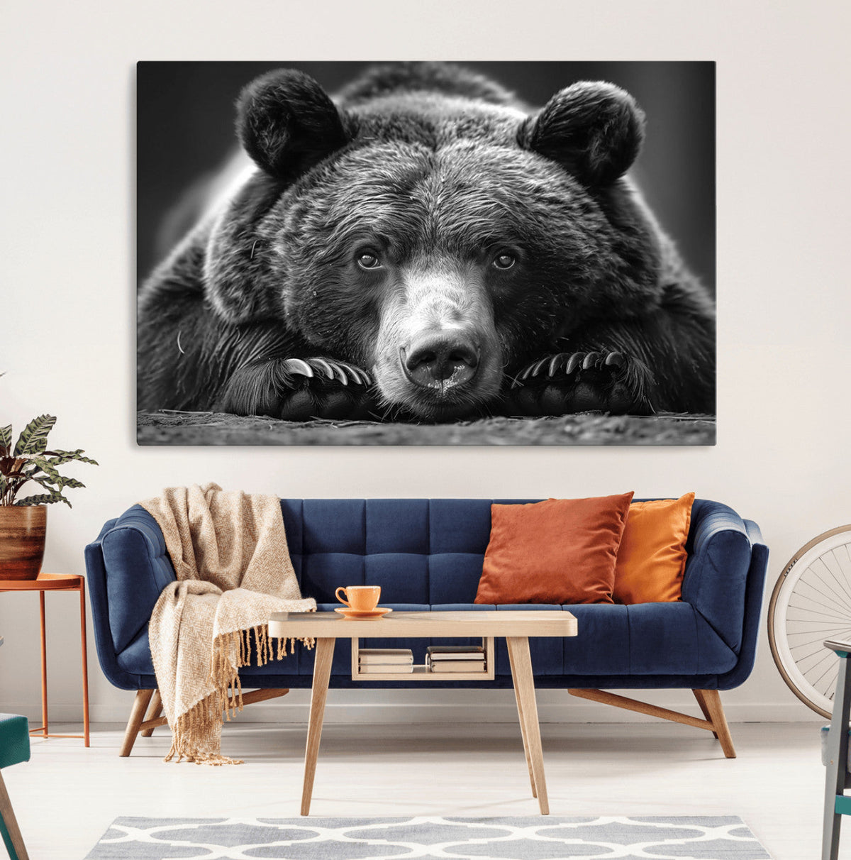 Resting Grizzly 399 Bear Canvas Print | Ready to Hang Wall
