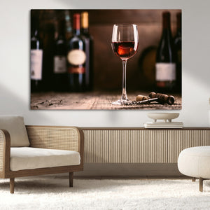 Red Wine and Bottle Canvas Print