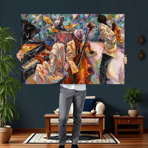 African American Jazz Art Music Abstract Wall Art Painting