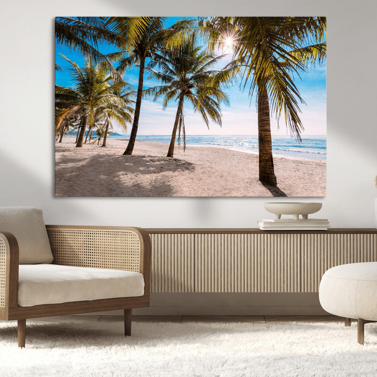 Palm Beach Tropical Island Wall Art Canvas Print