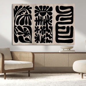 Canvas Print Wall Art Abstract Art Boho, Framed Boho Art