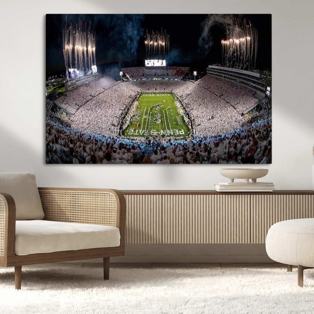 Penn Stadium Football Wall Art Canvas Print, Pennsylvania