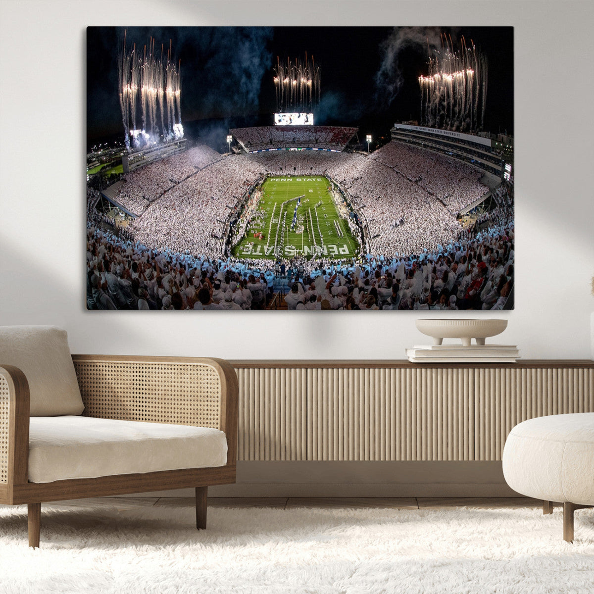 Penn Stadium Football Wall Art Canvas Print, Pennsylvania