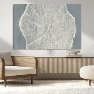 Abstract Tree Ring Wall Art Canvas Print – Nature-Inspired,