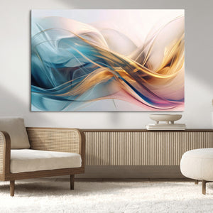 Abstract Flowing Colors Wall Art Canvas Print