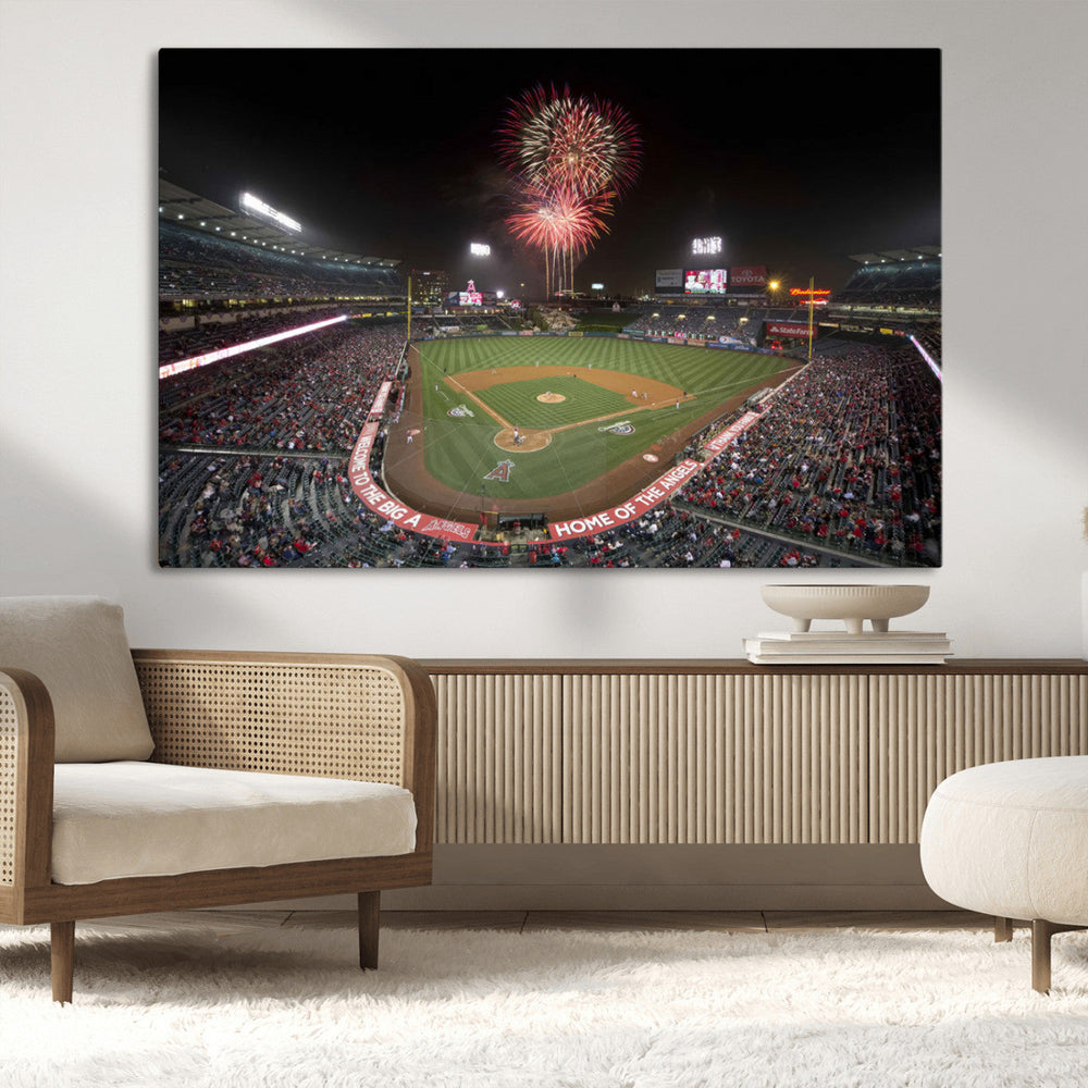 Fireworks at Angel Stadium – Los Angeles Angels Canvas