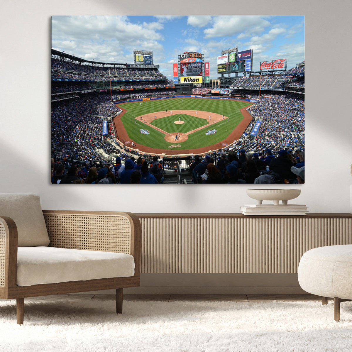 New York Mets Baseball Team Print - Citi Field Stadium Wall