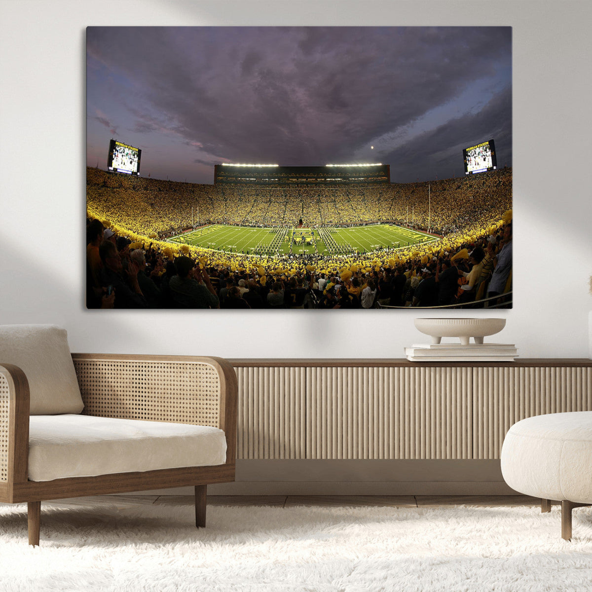 Michigan Wolverines Print - Michigan Stadium Wall Art Canvas