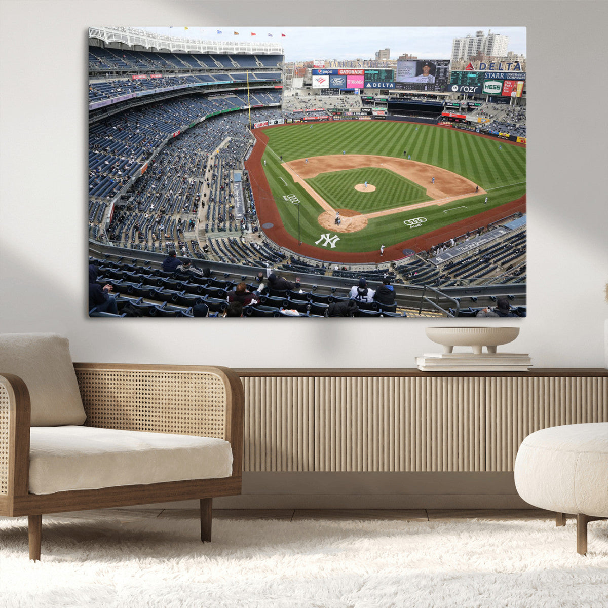 New York Yankees Baseball Team Print - Yankee Stadium Wall
