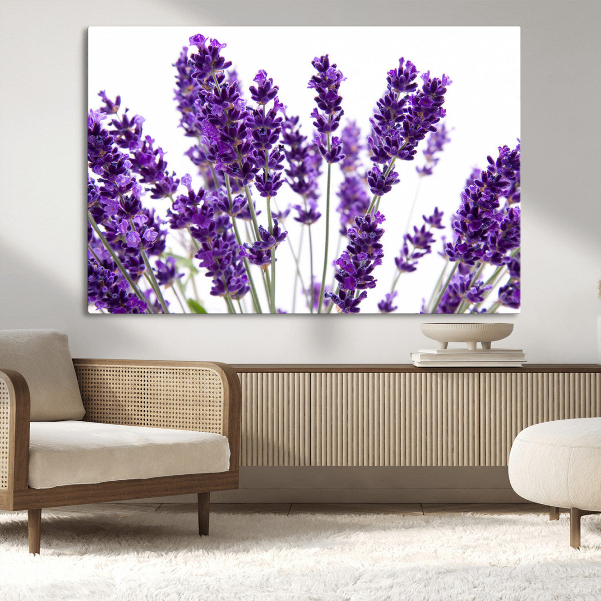 Lavender Flower Wall Art Canvas Print
