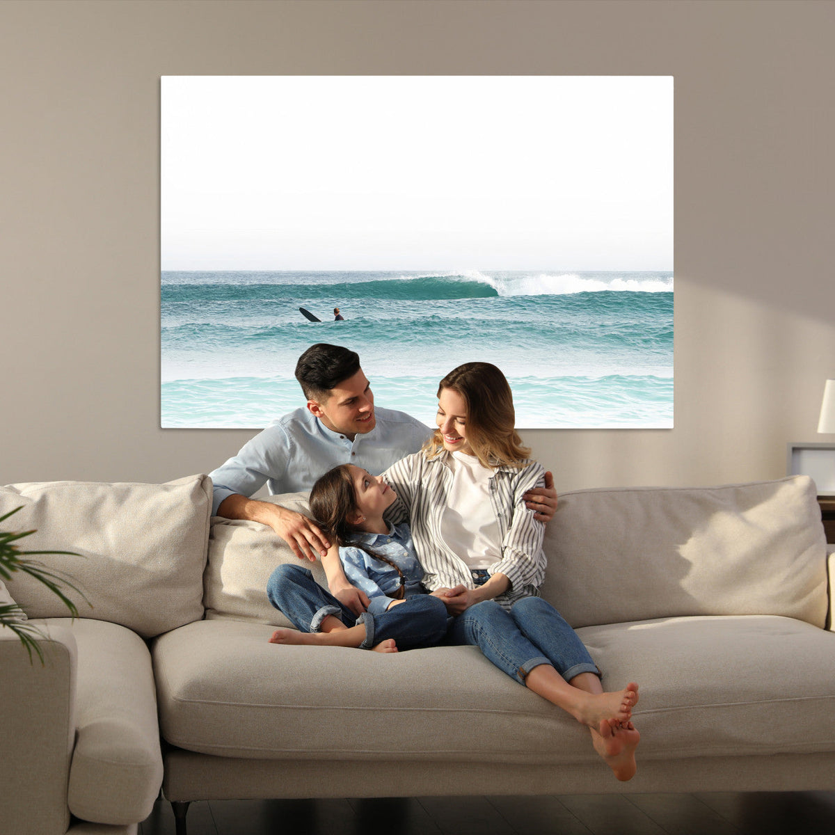 Surfing Wall Art Canvas Print – Framed Ocean Waves