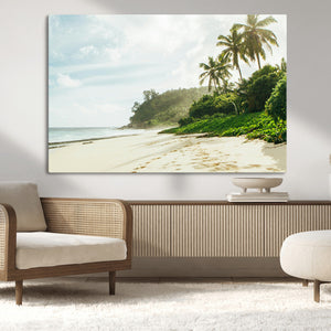 Relaxing Beach Wall Art Canvas Print – Framed Ocean View Art