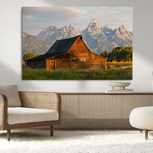 Rustic Barn Wall Art Canvas Print – Framed Grand Teton Park