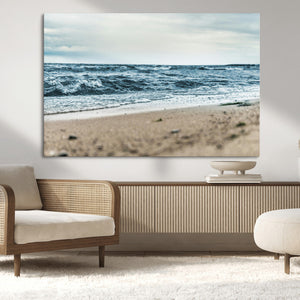 Ocean Wall Art Canvas Print – Framed Moody Seascape Coastal