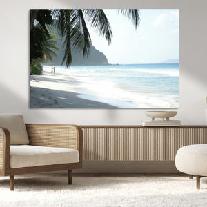 Tropical Beach Wall Art Canvas Print – Framed Serene Ocean