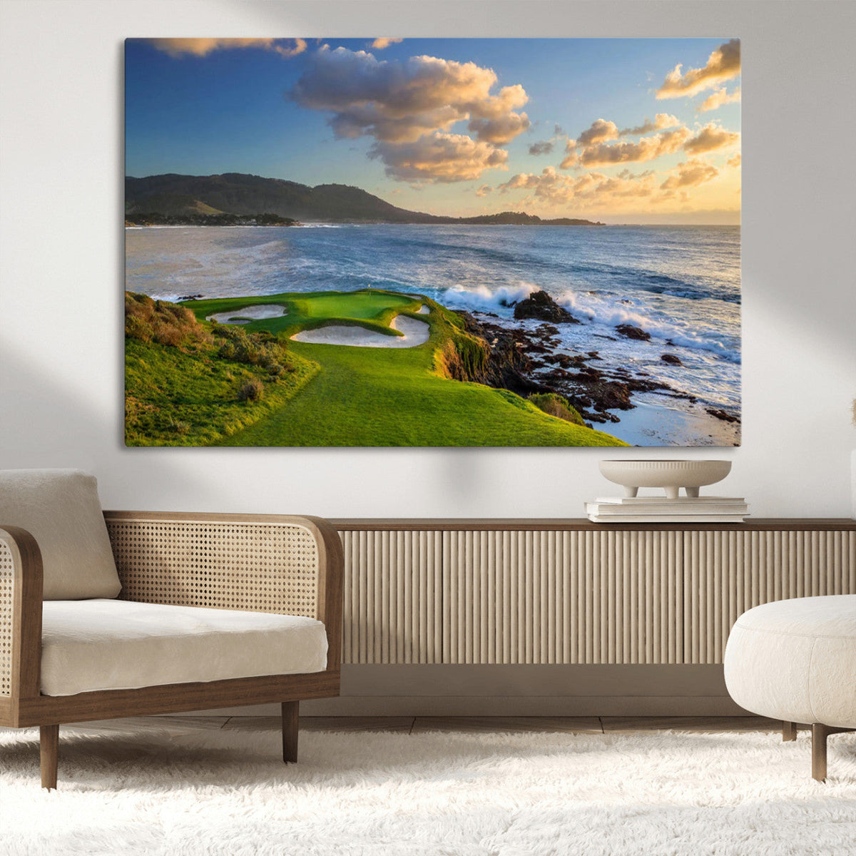 Pebble Beach Golf Links Wall Art Canvas Print – Iconic