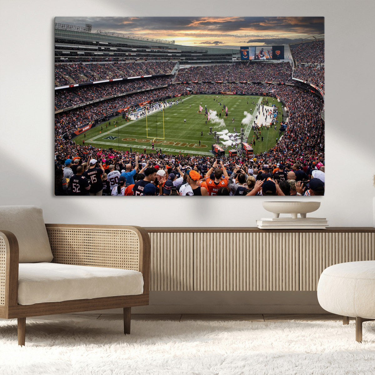 Chicago Bears Soldiers Field Wall Art Canvas Print – Framed