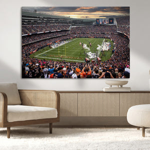 Chicago Bears Soldiers Field Wall Art Canvas Print – Framed