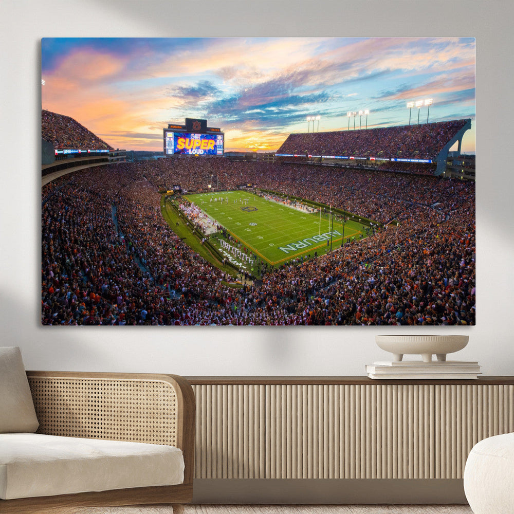 Jordan-Hare Stadium Wall Art Canvas Print, Football Stadium