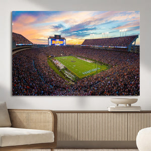 Jordan-Hare Stadium Wall Art Canvas Print, Football Stadium