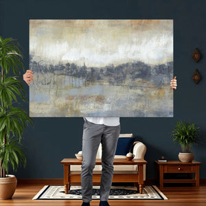 Abstract Neutral Landscape Painting Wall Art