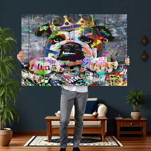 Graffiti Dog Wall Art Decor for Teen Bedroom - Abstract