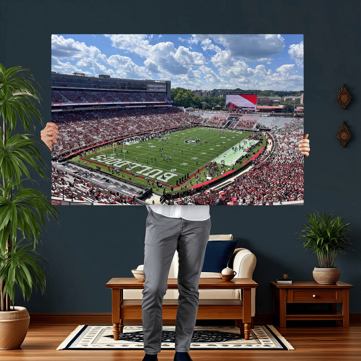 Georgia Bulldogs Stadium Wall Art Canvas Print, Sanford