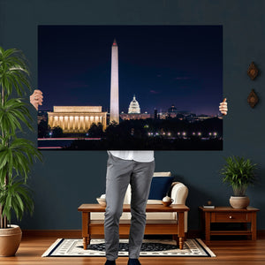 Washington White House Skyline Wall Art Canvas Print –