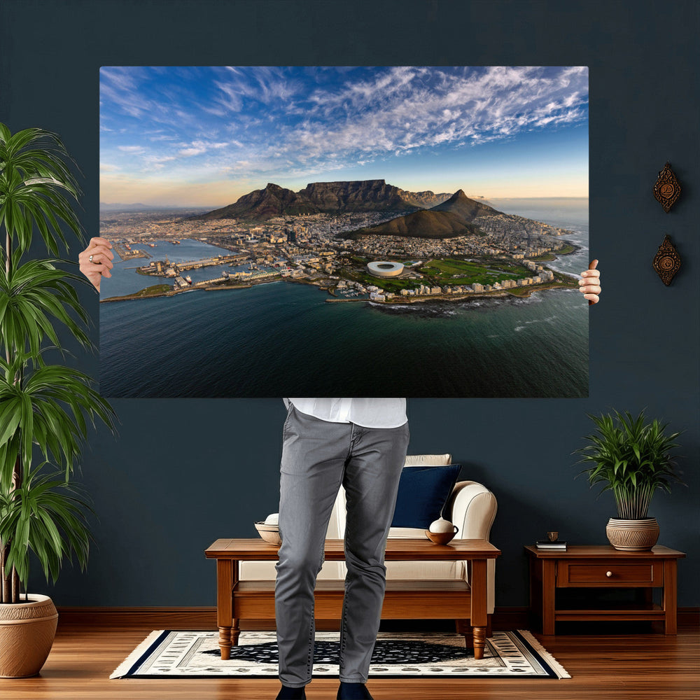 Cape Town Wall Art Canvas Print – Table Mountain Coastal