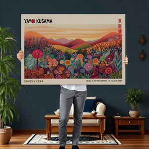 Yayoi Kusama Colorful Landscape Wall Art Canvas Print –