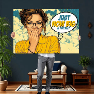 Pop Art Print Bathroom Sign Wall Art Canvas Print — Funny