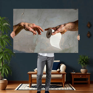 Funny Bathroom Wall Art Canvas, Creation of Toilet Paper
