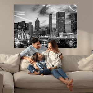 Black and White Atlanta Wall Art Canvas Print