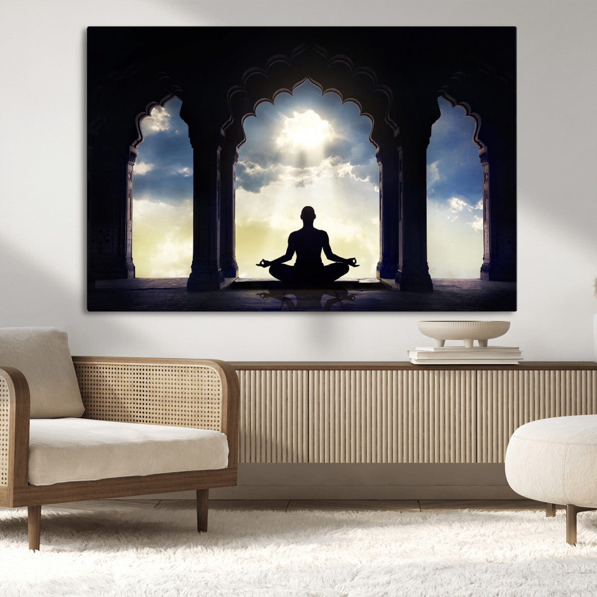 Women and Yoga Wall Art Canvas Print