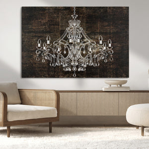 Rustic Chandelier Canvas Print