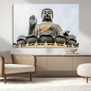 Buddha Statue Wall Art Canvas Print
