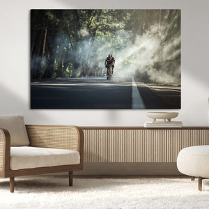 Cycling Road Bike in the Morning, Cycling Road Bike Canvas
