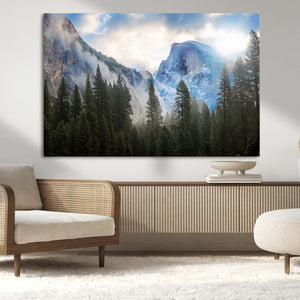 Half Dome Yosemite Calinia Wall Art Canvas Print El Capitan