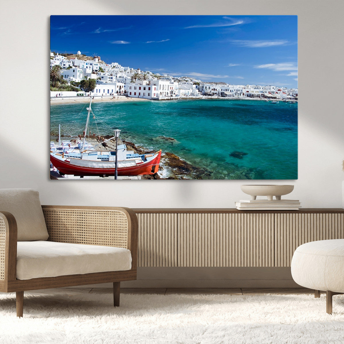 Santorini Wall Art Canvas Print