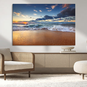 Beach Canvas Wall Art - Coastal Seascape Print for Living