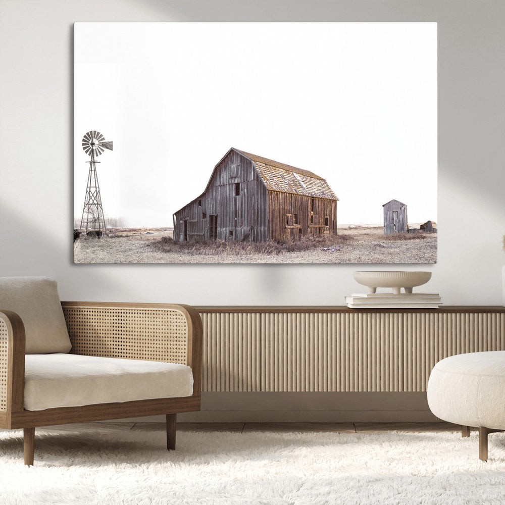 Set of 3 Rustic Farmhouse Wall Art Prints – Country Barn,