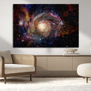 Nebula and Galaxies in Space Wall Art Canvas Print, Spiral