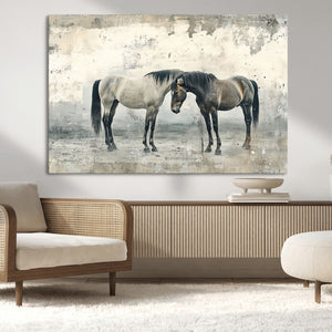 Chines Style Majestic Horses Wall Art | Ready to Hang and