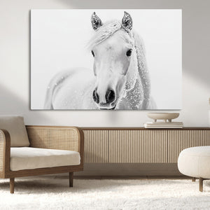 Majestic White Horse Wall Art | Ready to Hang and Framed |