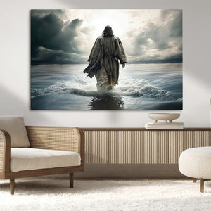 Jesus Walking on Water Wall Art | Canvas Print | Ready to