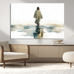 Abstract Jesus Wall Art Canvas Print, Christian Wall Art,