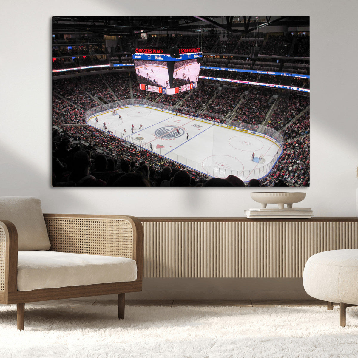 Rogers Place Edmonton Oilers Ice Hockey Stadium Wall Art,